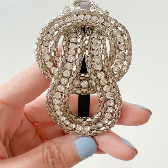 Mesh Metal and Rhinestone Twist Headband - Picture 7 of 7